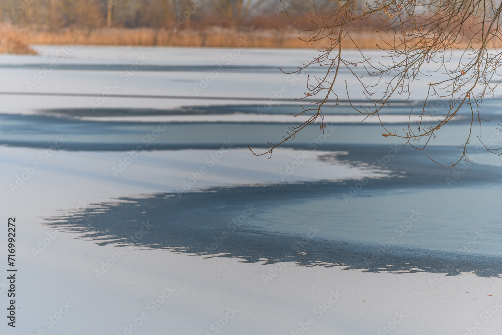 Flooded meadow frozen in winters. Flooded meadow frozen in winters.