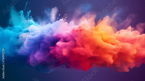 Dust explosion abstract background, Holi background