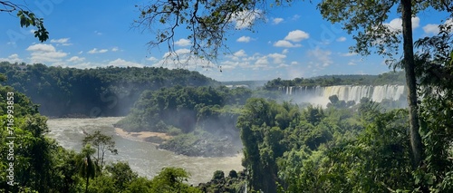 iguazu waterfalls in the rainforest of argentina