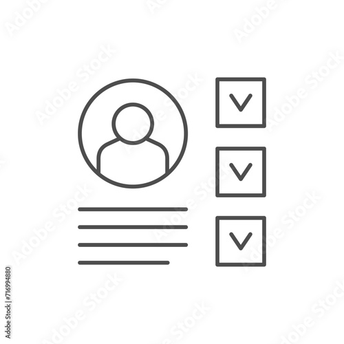 Person skills line outline icon