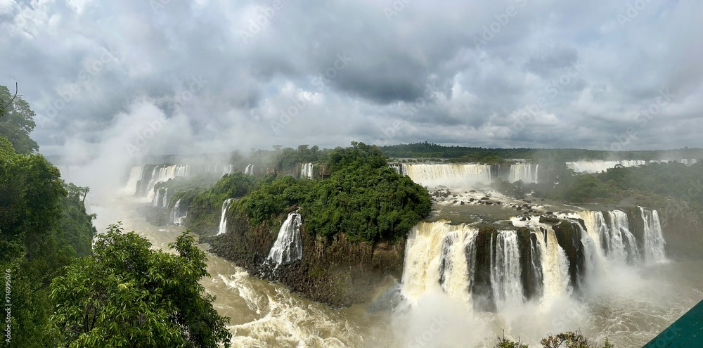 iguazu waterfalls in the rainforest of argentina