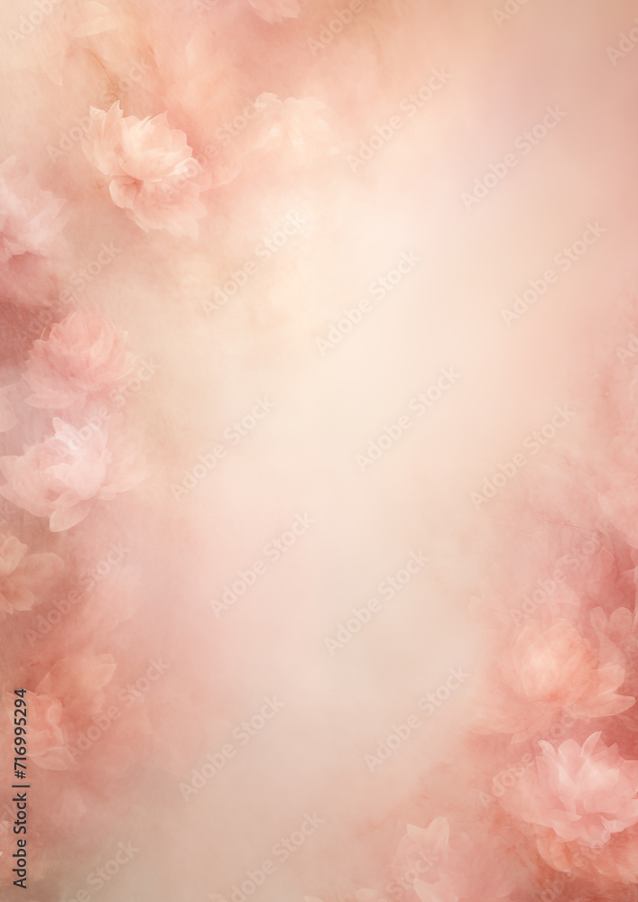 Ethereal Misty Floral Backdrop in Vintage Style