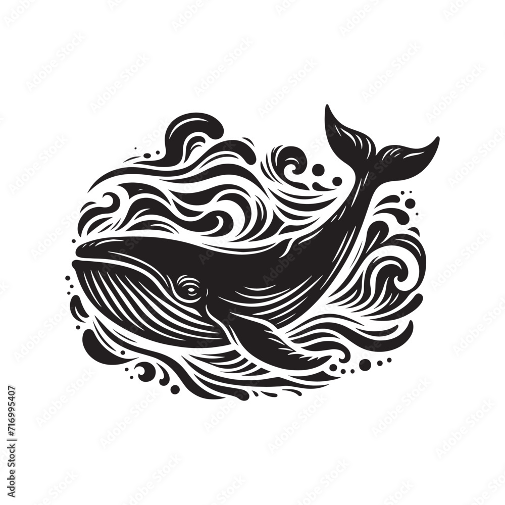 Tranquil Whispers: Whale Silhouette Set Invoking a Serene Symphony of Calmness Amidst the Oceanic Expanse - Whale Illustration - Whale Vector
Tranquil Whispers: Whale Silhouette Set Invoking a Serene Symphony of Calmness Amidst the Oceanic Expanse - Whale Illustration - Whale Vector