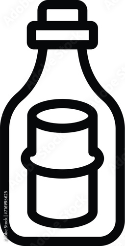 Marine mail lost icon outline vector. Message bottle. Letter pirate