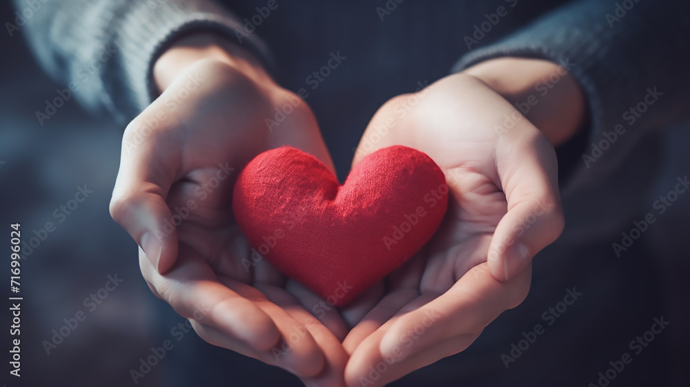 hands holding heart with generative ai hands holding heart with generative ai