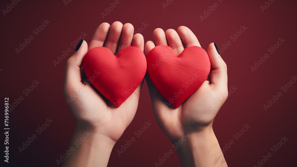 hands holding heart with generative ai hands holding heart with generative ai