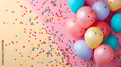 Colorful Balloons Arranged on a Table for a Festive Celebration