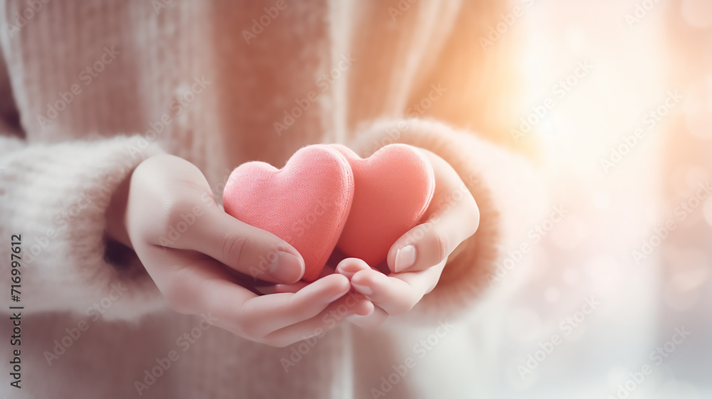hands holding heart with generative ai hands holding heart with generative ai