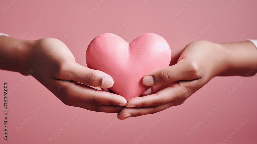 hands holding heart with generative ai hands holding heart with generative ai