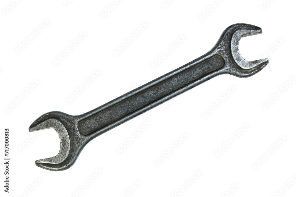 Wrench isolated on white. Tools. Top view. Wrench isolated on white. Tools. Top view.