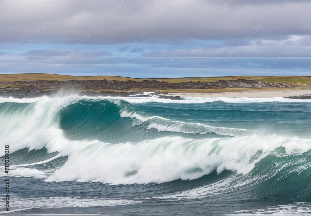 Surf and waves on New Island Falkland Islands Surf and waves on New Island Falkland Islands