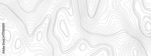 Abstract black and white wavy topography map background. Topography relief and topographic map wave line background.
