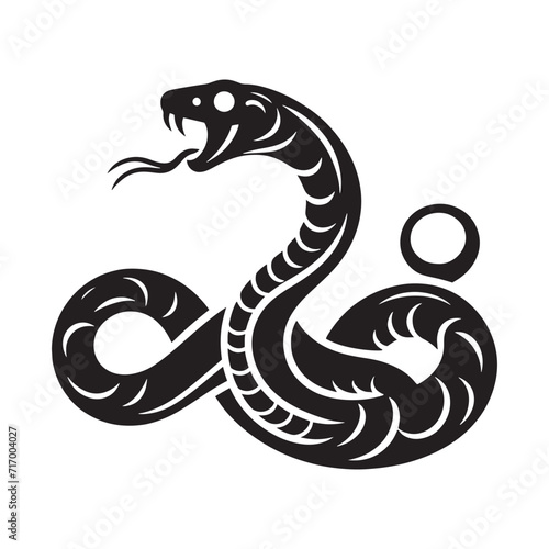Viper's Vignettes: A Collection of Snake Silhouettes Depicting Vignettes of the Mysterious Lives of These Regal Reptiles - Snake Illustration - Snake Vector