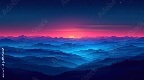Background Abstract Blue Sky Evening Time, Background Banner HD