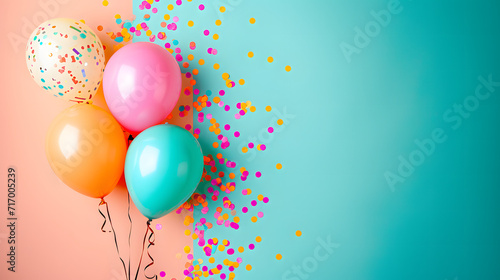 Colorful Balloons Covered in Confetti - Festive Party Decorations