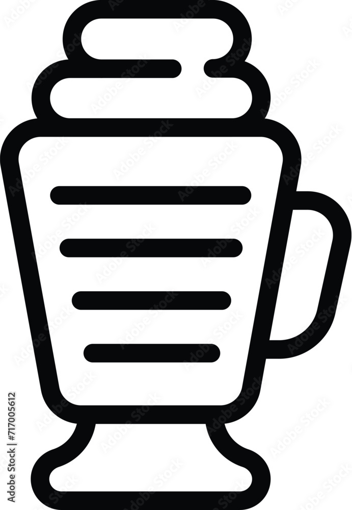 Cup frappe icon outline vector. Iced cup food. Recipe cafe cream Cup frappe icon outline vector. Iced cup food. Recipe cafe cream
