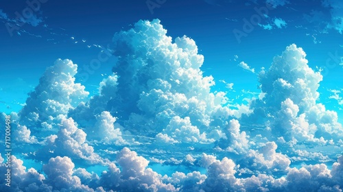Beautiful Blue Sky Background White Clouds, Background Banner HD © Alex Cuong