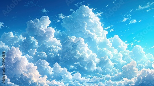 Beautiful Clouds Blue Sky Soft Background, Background Banner HD