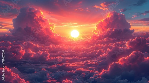 Beautiful Couds Sky Sun, Background Banner HD