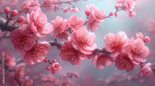 Beautiful Fresh Cherry Blossom Flowers, Background Banner HD