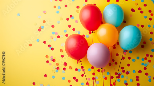 Assorted Balloons Arranged on a Wall