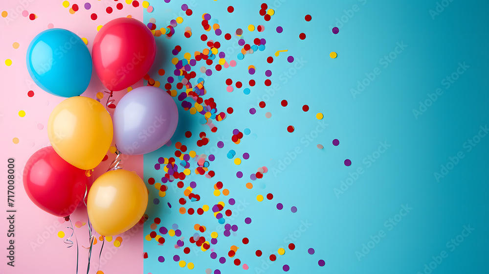 Colorful Balloons Tightly Pinned to Wall Colorful Balloons Tightly Pinned to Wall