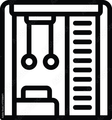 Children play room icon outline vector. Care educational. Child toy