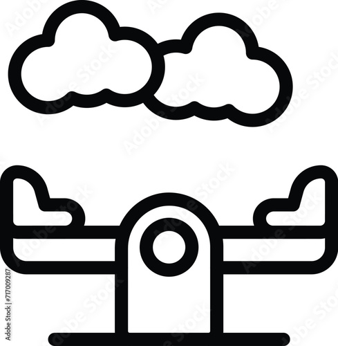 Kid play balance icon outline vector. Care kid. Child school