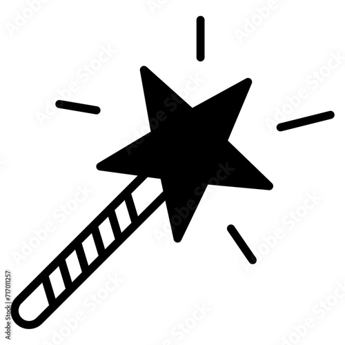 Wand solid glyph icon