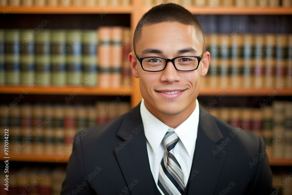 Fototapeta premium Professional Portrait of a Confident Young Man in Business Attire