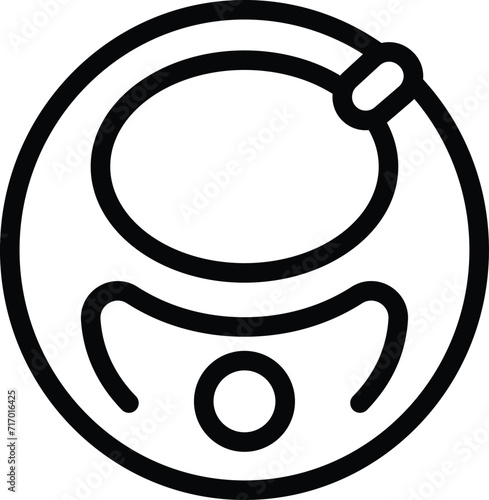 Kid toy wheel icon outline vector. Care slender. Teaching product