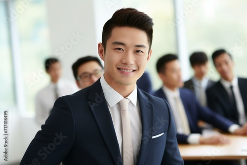Confident Businessman at a Corporate Meeting