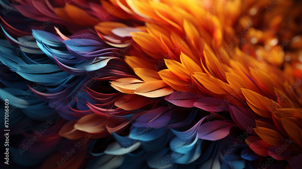 Close up of a colorful object on a black backgroun1