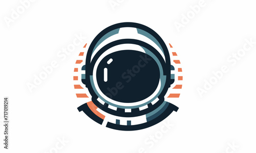 minimalistic astronaut vector logo 

