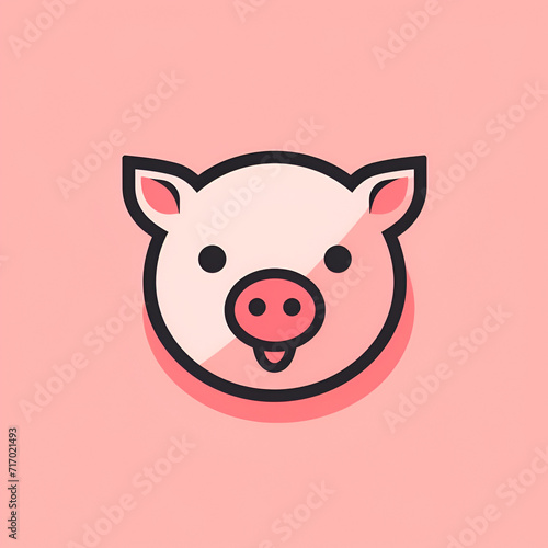 Beautiful Pig Logo, Perfect Design for Your Project and Creations, Ai Generative