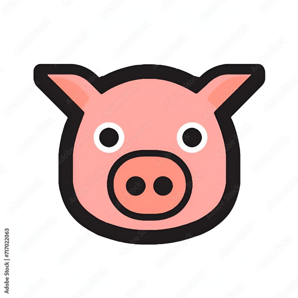 Beautiful Pig Logo, Perfect Design for Your Project and Creations, Ai Generative Beautiful Pig Logo, Perfect Design for Your Project and Creations, Ai Generative