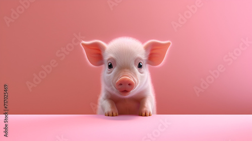 Beautiful Pig Design, Perfect for your Project and Creations or Wallpaper, Ai Generative © Romain