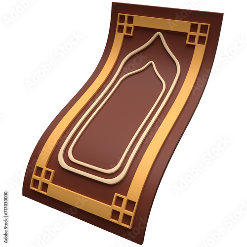 PNG 3D Prayer Mat icon isolated on a white background photo