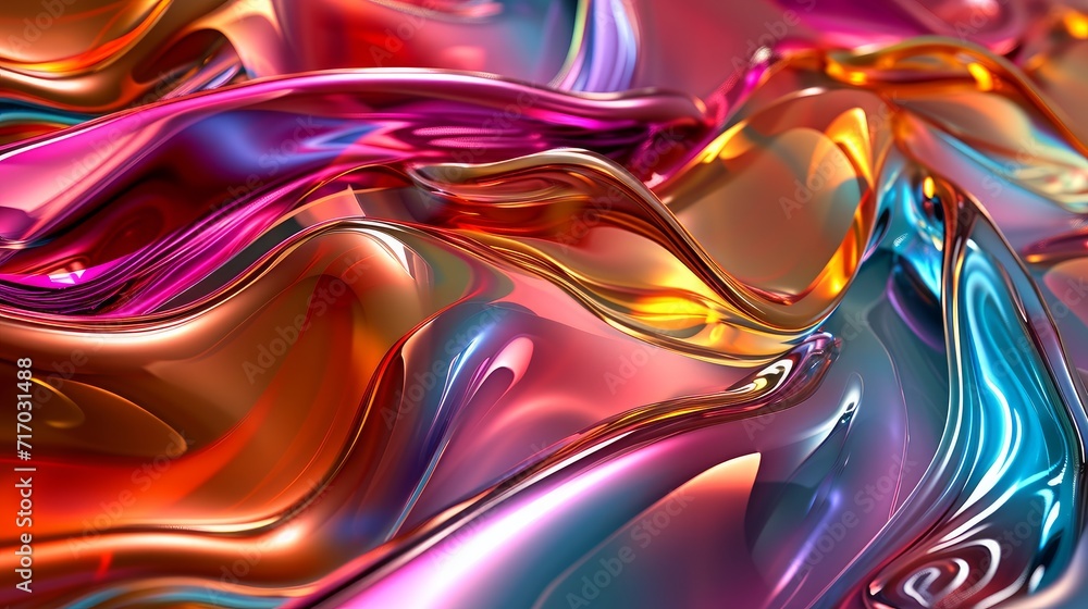 Flowing colorful glass.Computer wallpaper. 3D illustration Flowing colorful glass.Computer wallpaper. 3D illustration