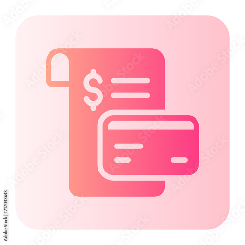 secure payment gradient icon