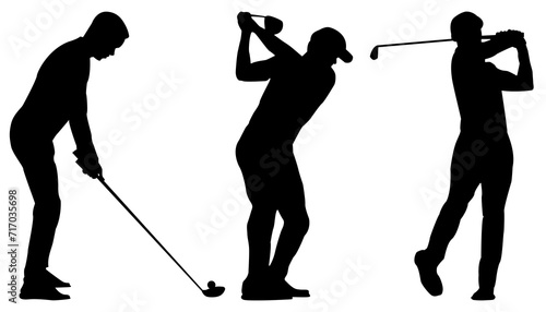 Golf Player Silhouette, Collection, Sport, Silhouette, Golfer, Transparent illustration, Lifestyle, Isolated, Character photo
