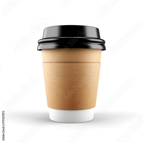 Paper coffee cup to go, take away mockup isolated on white background