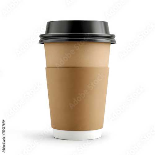 Paper coffee cup to go, take away mockup isolated on white background