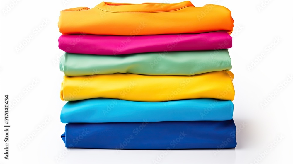 Vivid fashion: Explore a colorful t-shirt isolated