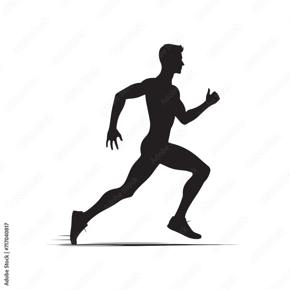 Echoes of Endurance: Running Person Silhouette Series Illustrating the Enduring Spirit of Long-Distance Runners - Running Person Illustration - Running Vector - Running Silhouette
