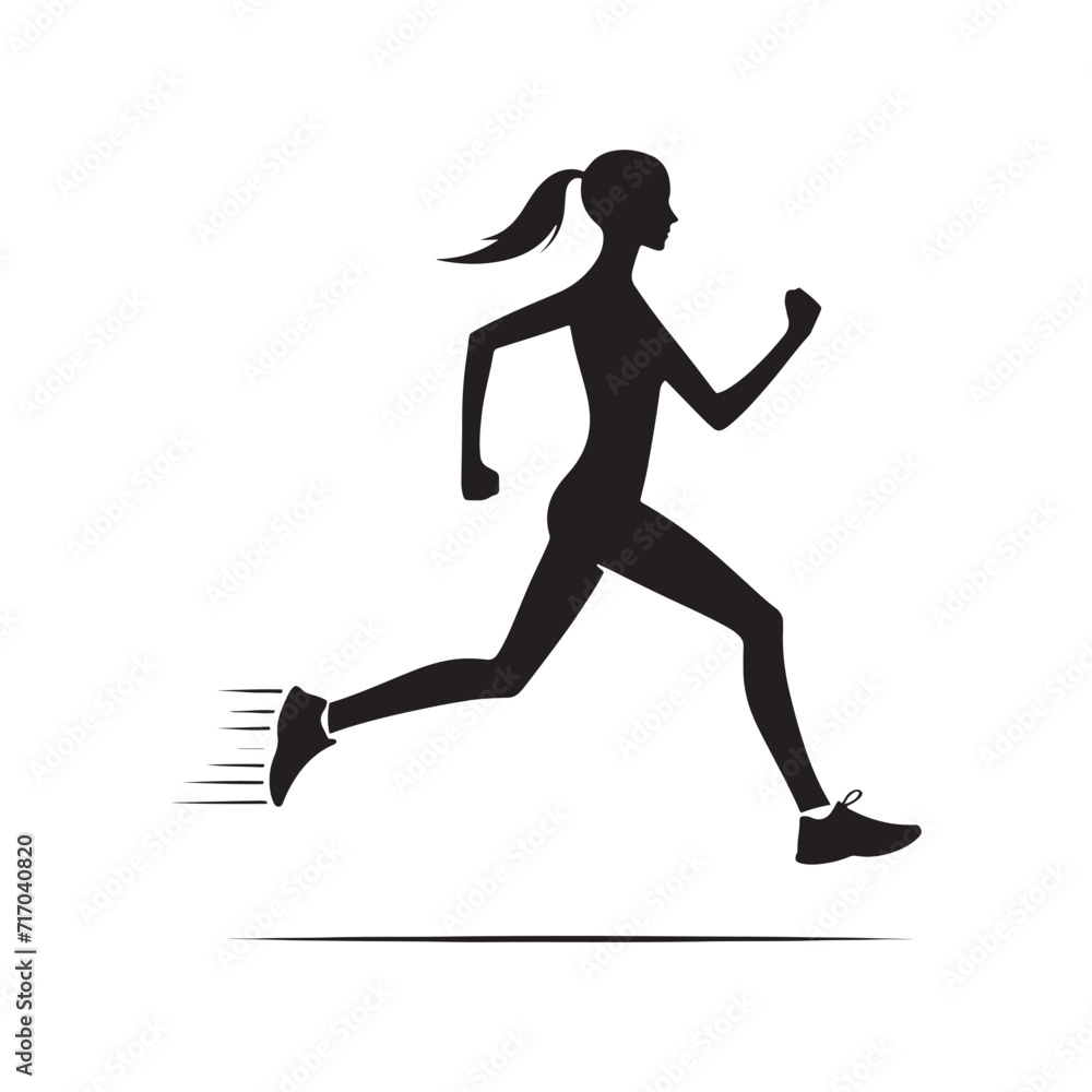 Pulse of the Pavement: A Compilation of Running Person Silhouettes Capturing the Heartbeat of Running Enthusiasts - Running Person Illustration - Running Vector - Running Silhouette
