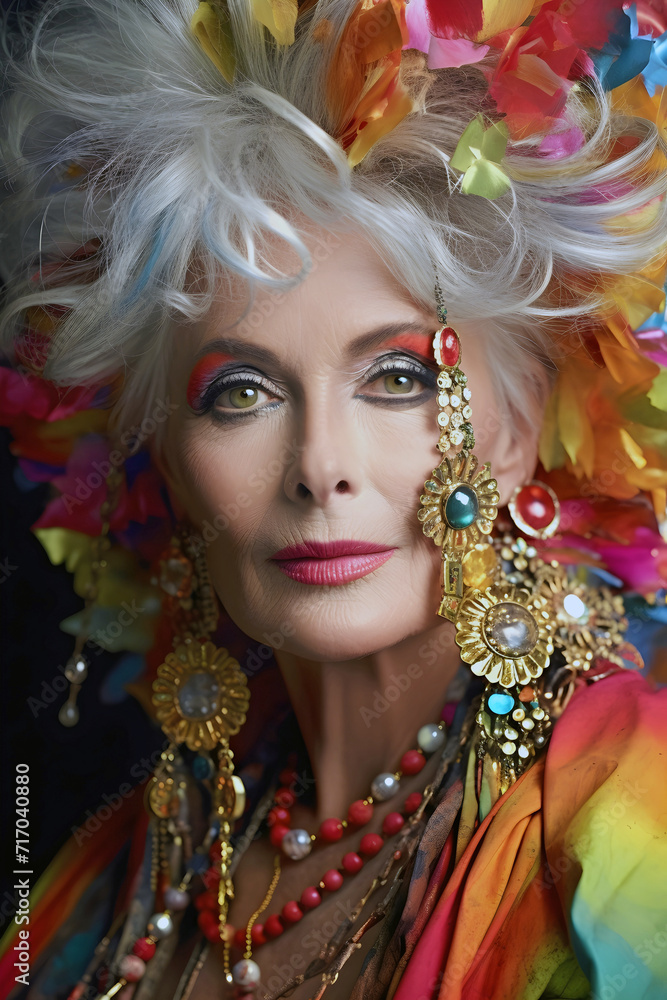 woman in colorful attire, ai generated. woman in colorful attire, ai generated.