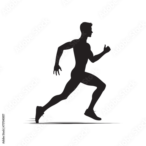 Echoes of Endurance: Running Person Silhouette Series Illustrating the Enduring Spirit of Long-Distance Runners - Running Person Illustration - Running Vector - Running Silhouette 