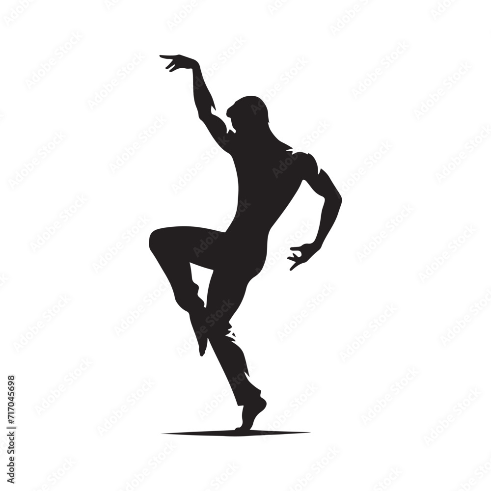 Tempo of Tranquility: A Soothing Compilation of Dancing Person Silhouettes Engaged in a Serene Dance of Peace - Dancing Illustration - Dancing Person Vector
