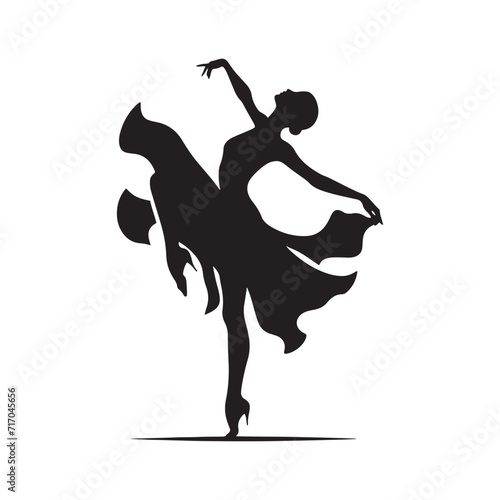Echoes of Elation: Dancing Person Silhouette Set Echoing the Joyous Reverberations of Dance - Dancing Person Illustration - Dancing Vector - Dance Silhouette
